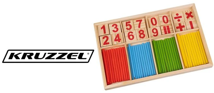 Kruzzel Mediniai pagaliukai, skirti mokytis skaičiuoti