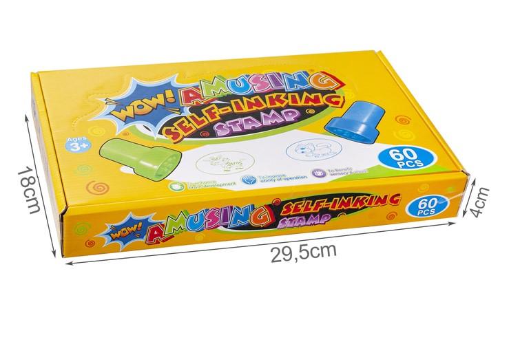 Dėlionė Kruzzel Spalvotų antspaudų (štampų) rinkinys vaikams 60 vnt