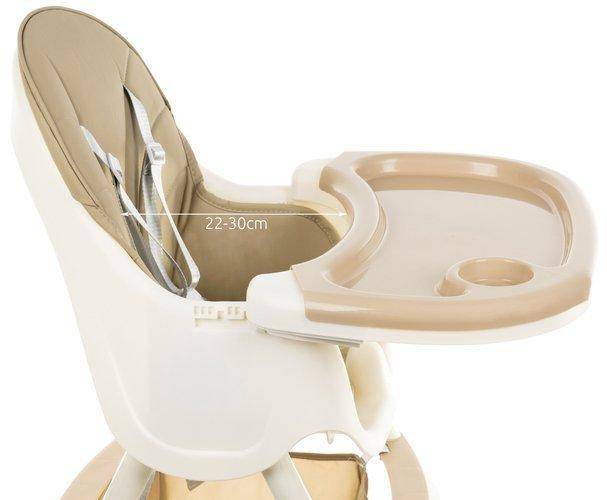 KRUZZEL maitinimo kėdė 3in1- smėlio spalvos