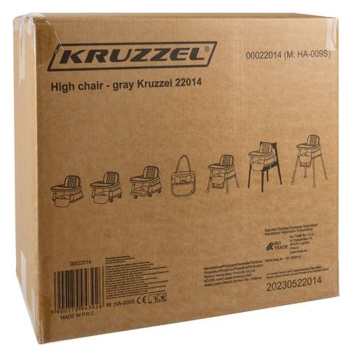 Aukšta kėdutė - pilka Kruzzel 22014