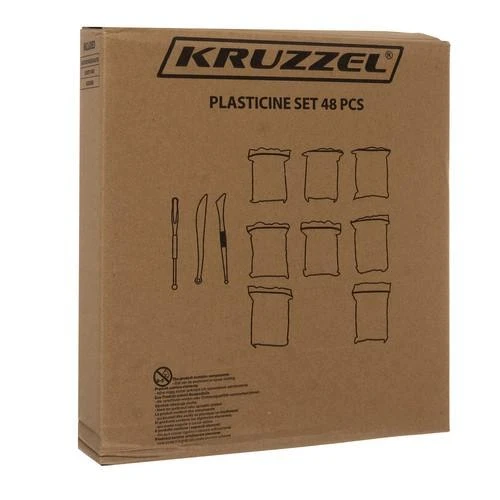 Kruzzel Putplasčio - plastilino rinkinys 48 vnt. kruzelis 21656