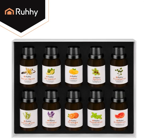 Drėkintuvas Kvapieji aliejai - 10 vnt. rinkinys, 15 ml, Ruhhy 21938