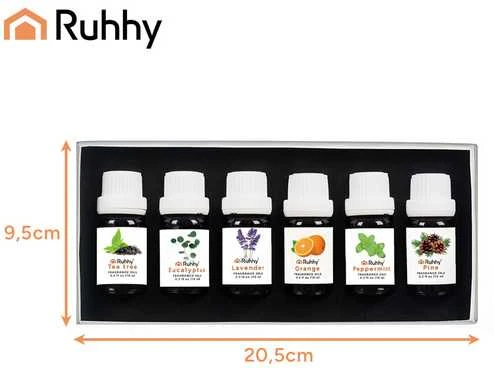 Drėkintuvas Kvapieji aliejai - 6 vnt. rinkinys, 10 ml, Ruhhy 21939