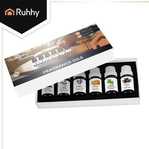 Drėkintuvas Kvapieji aliejai - 6 vnt. rinkinys, 10 ml, Ruhhy 21939
