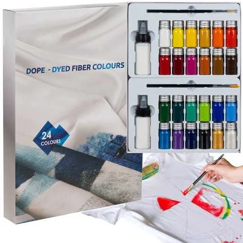 Fabric paints - 24 pcs. 300ml Maaleo 22948
