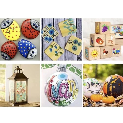 Akriliniai žymekliai - 12 vnt. rinkinys. Maaleo 21648