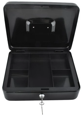Malatec ISO TRADE Metalinis pinigų dėžutė Juoda Lockable 30x24x9cm