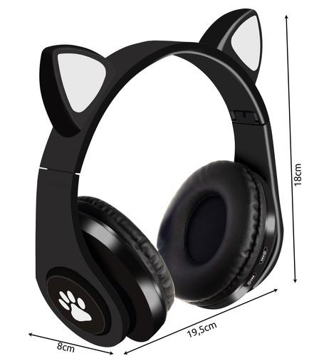 Malatec Belaidės „Bluetooth“ ausinės su LED ausimis