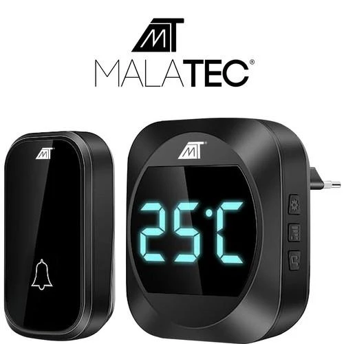 Malatec 21911 juodas wireless doorbell