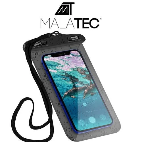 Malatec Neperšlampamas telefono dėklas - juodas