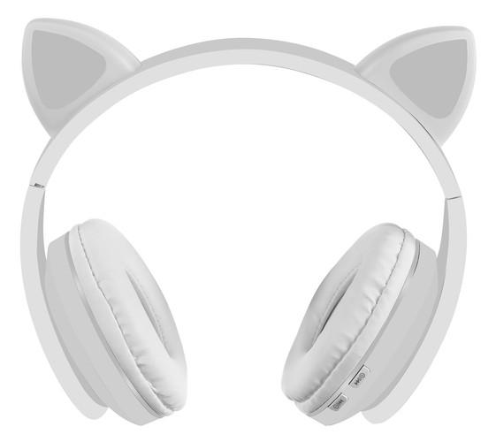 Malatec Belaidės „Bluetooth“ ausinės su LED ausimis Baltas