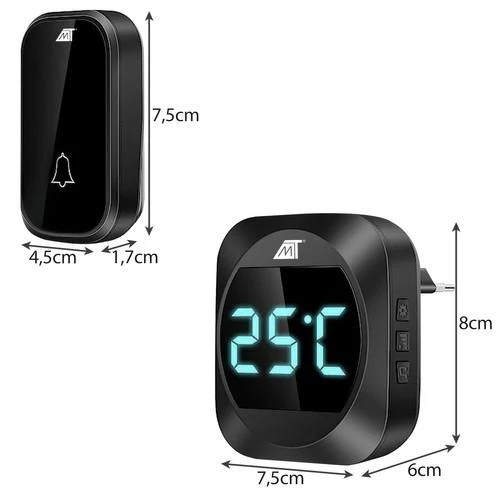 Malatec 21911 juodas wireless doorbell