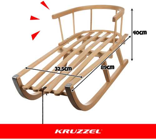 KRUZZEL medinės rogės