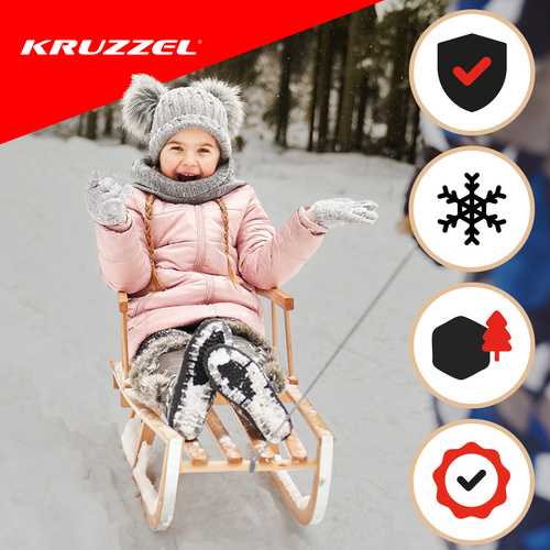 KRUZZEL medinės rogės