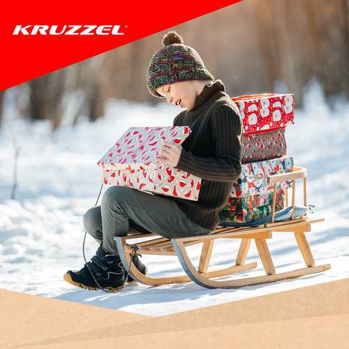 KRUZZEL medinės rogės