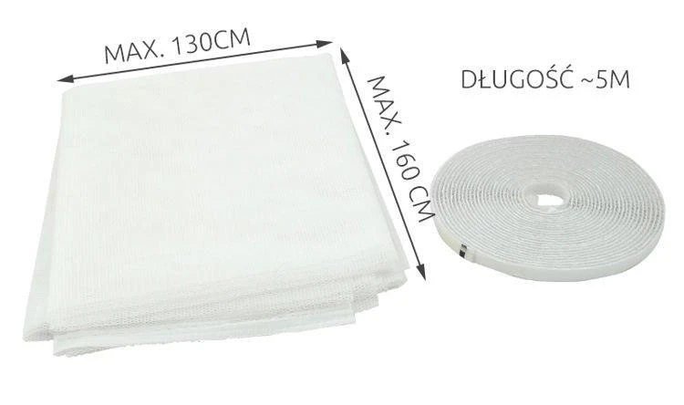 Repest ISO TRADE Užuolaida nuo uodų su Velcro juosta baltos spalvos