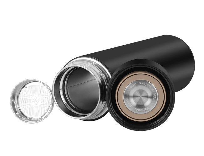 Blackmoon Termosas nerūdijančio plieno išmanusis termo puodelis su LCD ekranu, juodas 500ml
