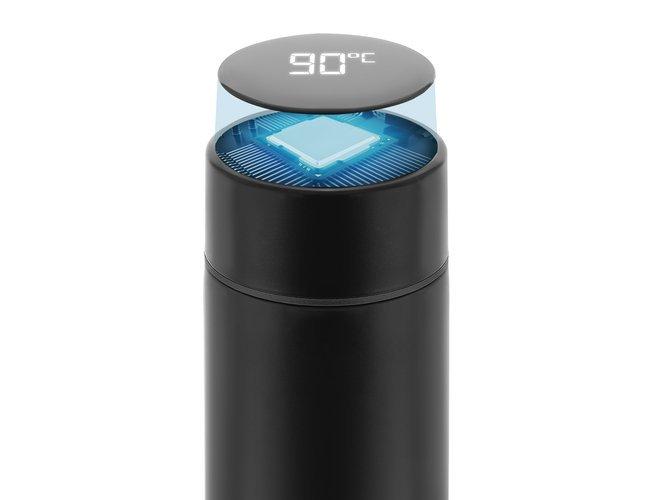 Blackmoon Termosas nerūdijančio plieno išmanusis termo puodelis su LCD ekranu, juodas 500ml