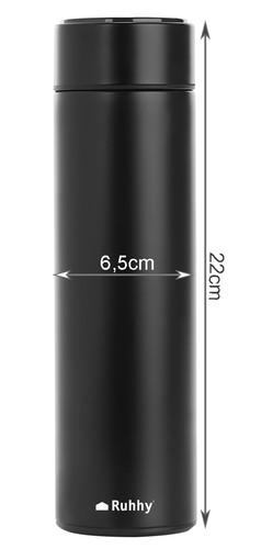 Blackmoon Termosas nerūdijančio plieno išmanusis termo puodelis su LCD ekranu, juodas 500ml