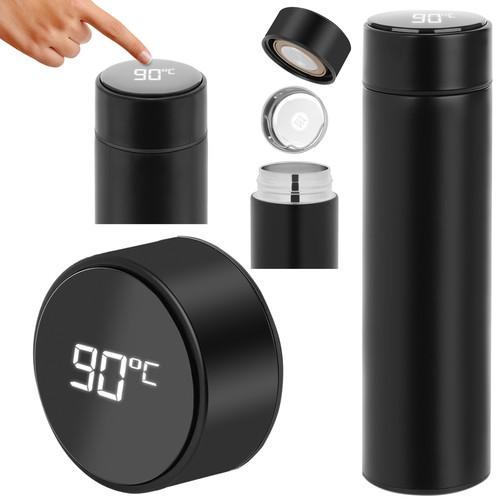 Blackmoon Termosas nerūdijančio plieno išmanusis termo puodelis su LCD ekranu, juodas 500ml
