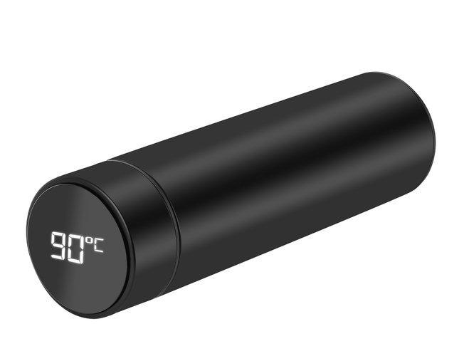 Blackmoon Termosas nerūdijančio plieno išmanusis termo puodelis su LCD ekranu, juodas 500ml