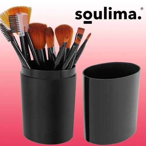 Soulima Makeup brushes 12 pcs juodas - set