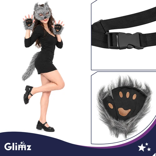 Strój kota/lisa 4el. pilka Glimz