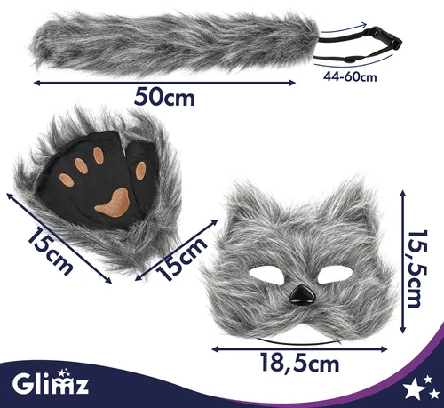 Strój kota/lisa 4el. pilka Glimz