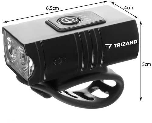 Trizand 4T6 USB dviračio žibintas + galinis žibintas 23677
