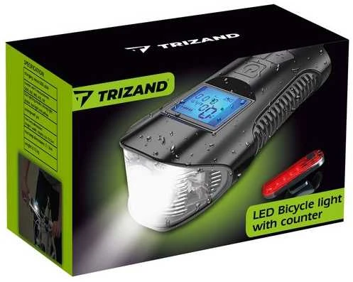 Trizand LED dviračio žibintas su skaitikliu 23680