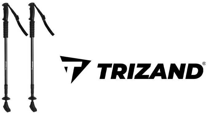 Trizand Juodos trekingo lazdos 2vnt