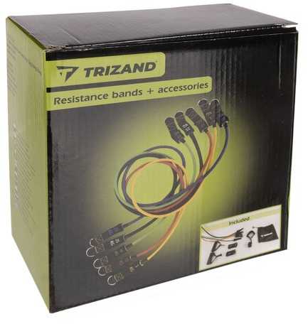 Mankštos juostų rinkinys + priedai Trizand 22716