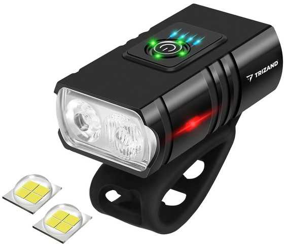 Trizand 4T6 USB dviračio žibintas + galinis žibintas