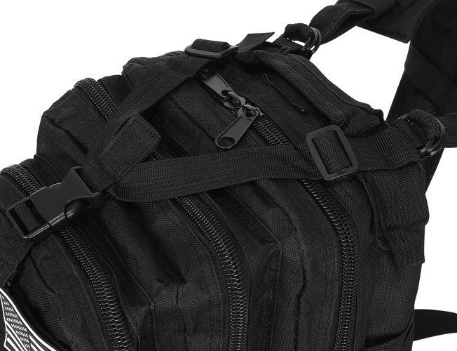 Trizand kareiviško tipo kuprinė lauko stovyklavimui 26l, juoda