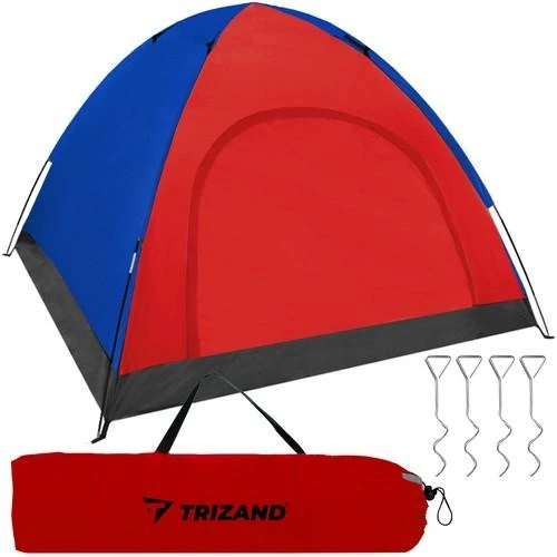 Trizand Turistinė palapinė 4 asmenims Raudona/Mėlyna