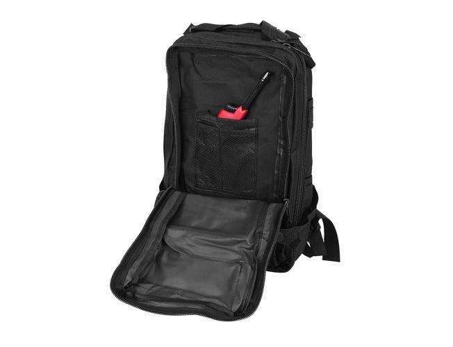 Trizand kareiviško tipo kuprinė lauko stovyklavimui 26l, juoda