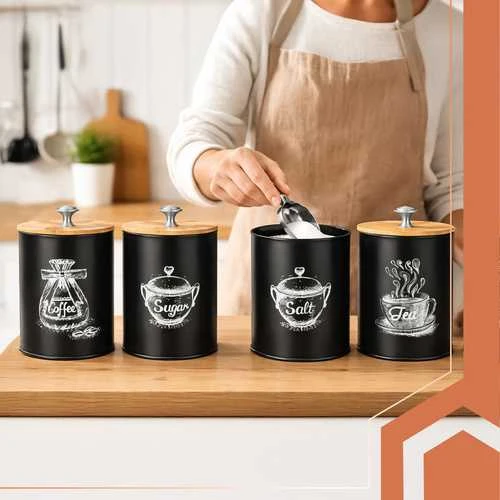 Stilingi birių produktų indai - 4 vnt. Ruhhy 24578