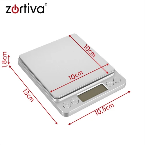 Virtuvinės svarstyklės 500x0,01g Zortiva