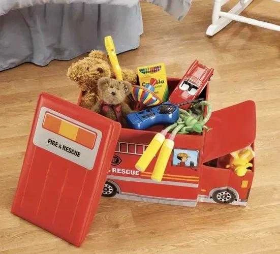 Kruzzel Dėžė Žaislams Daiktadėžė Gaisrinė