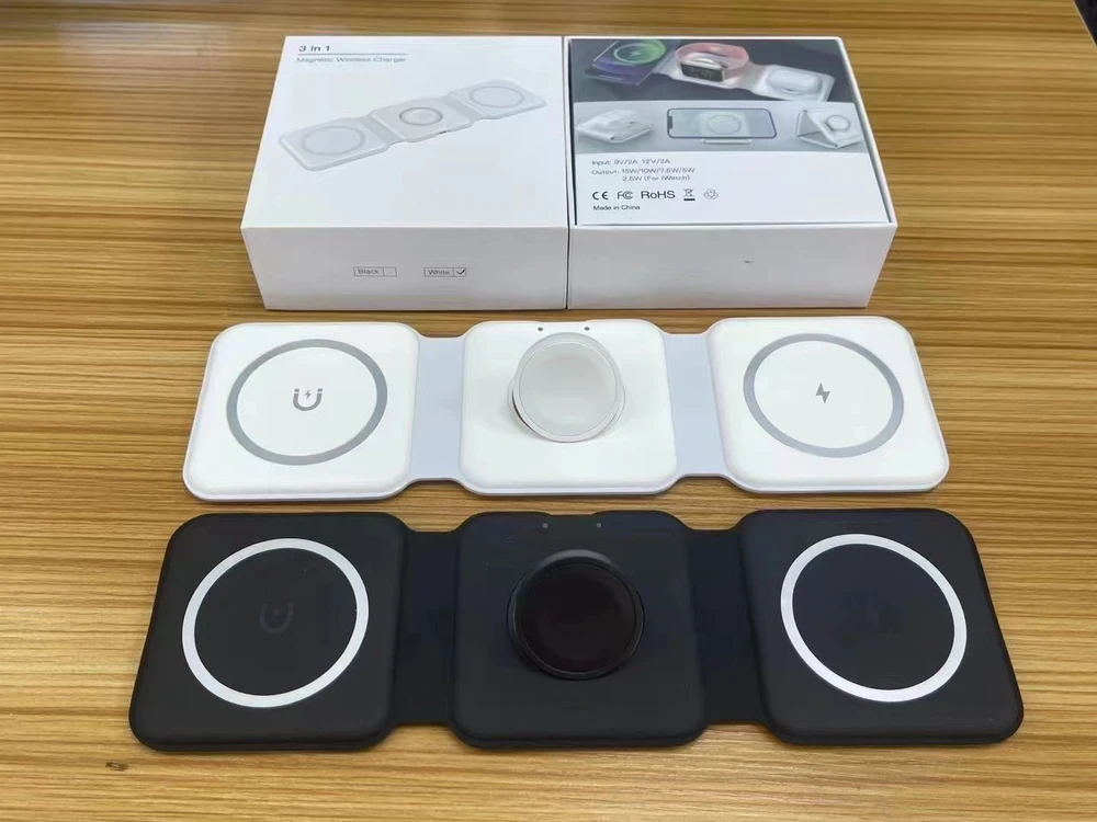 1St Cool 1stCOOL 3 viename belaidis nešiojamas QI įkroviklis, „MagSafe“, juodas, USB-C