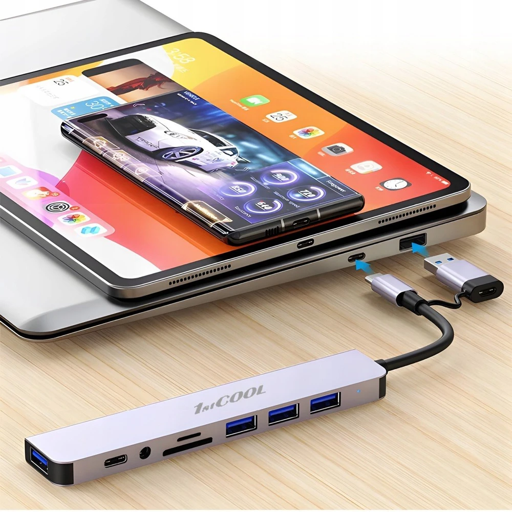 1St Cool 1stCOOL Aluminum 8-in-2 USB Hub