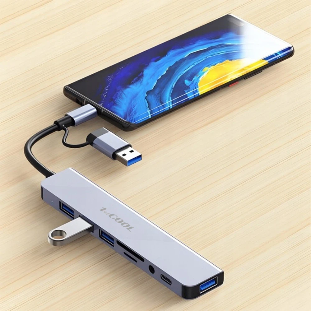 1St Cool 1stCOOL Aluminum 8-in-2 USB Hub