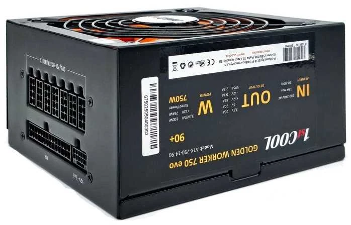 1St Cool Maitinimo šaltinis 1stCOOL Maitinimo šaltinis Golden Worker Evo 750W, 140mm, w pełni modularny, 90+, ATX 3.1