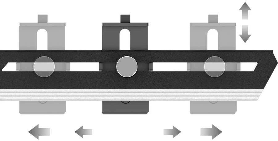 GPU metalinis laikiklis - reguliuojami tvirtinimo elementai