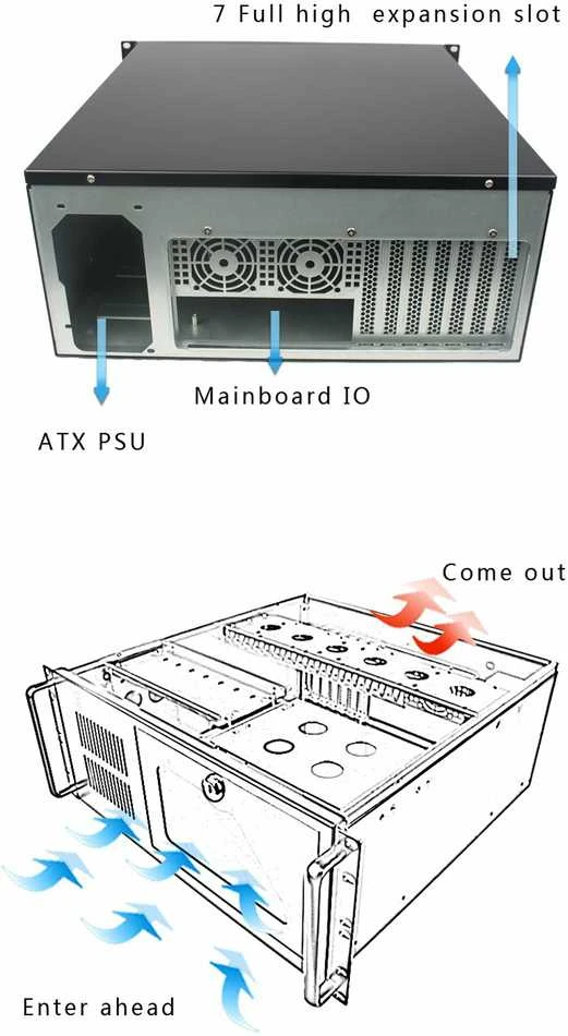 1st Cool 1stCOOL IPC 19" 4U-450 Rackmount serverio dėklas