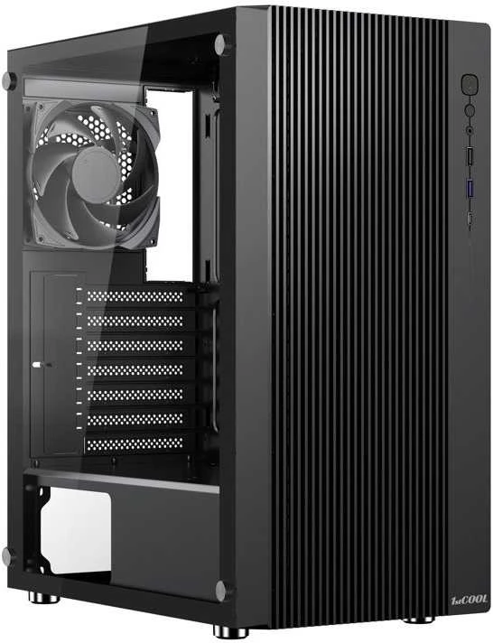 1st Cool Obudowa 1stCOOL 1stCOOL dėklas GAMER 4, vidurinis bokštas, AU, USB 3.0, USB-C, 2x120 mm, permatomas šonas, be maitinimo šaltinio, juodas