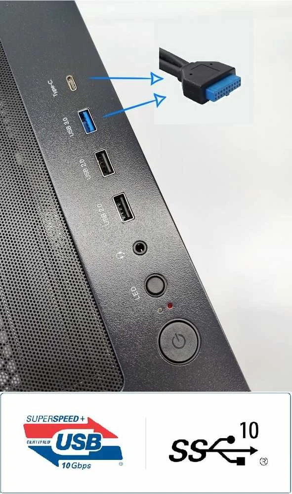 1st Cool 1stCOOL GAMER 5 Juodas dėklas (ML-GAMER5-AU-USB3-ARGB)