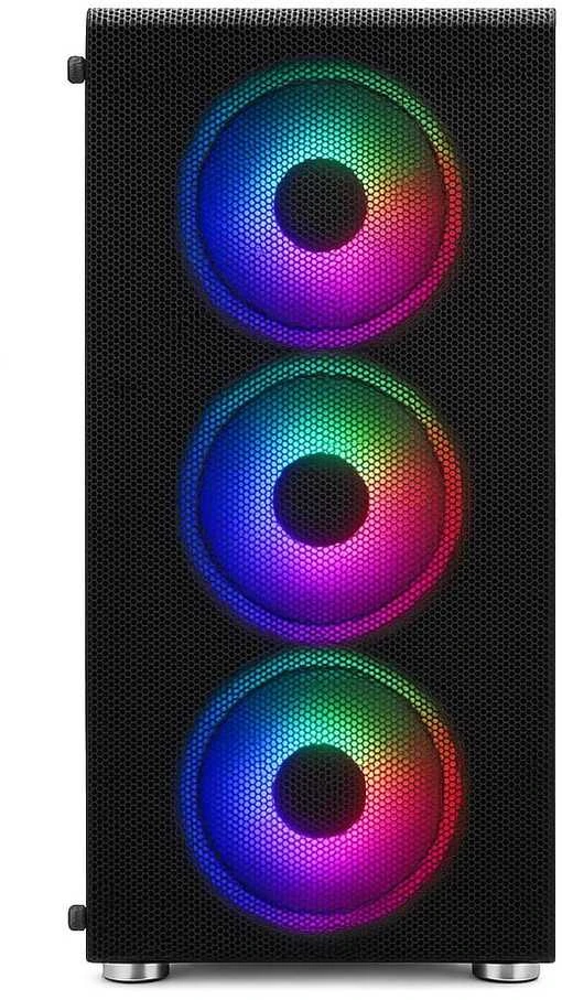 1St Cool 1stCOOL korpusas RAINBOW 4, vidutinio dydžio bokštas, AU, USB 3.0, 4x 120 mm RGB ventiliatoriai, juodas