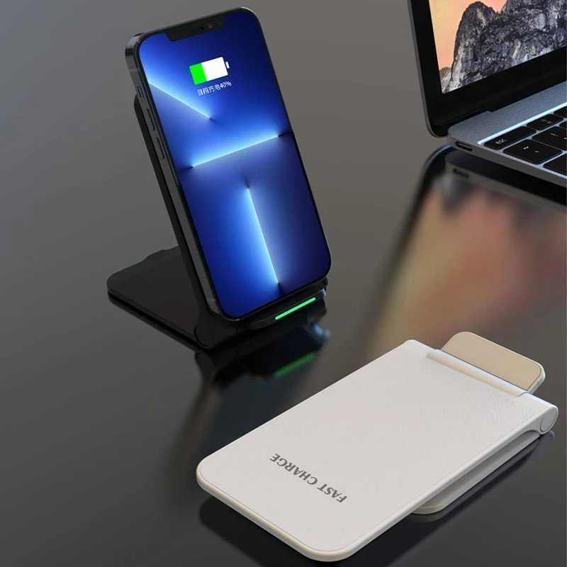 1st Cool Įkroviklis 1stCOOL 1stCOOL belaidis QI įkroviklis H18, sulankstomas stovas, USB-C, balta