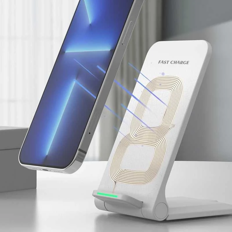 1st Cool Įkroviklis 1stCOOL 1stCOOL belaidis QI įkroviklis H18, sulankstomas stovas, USB-C, juodas